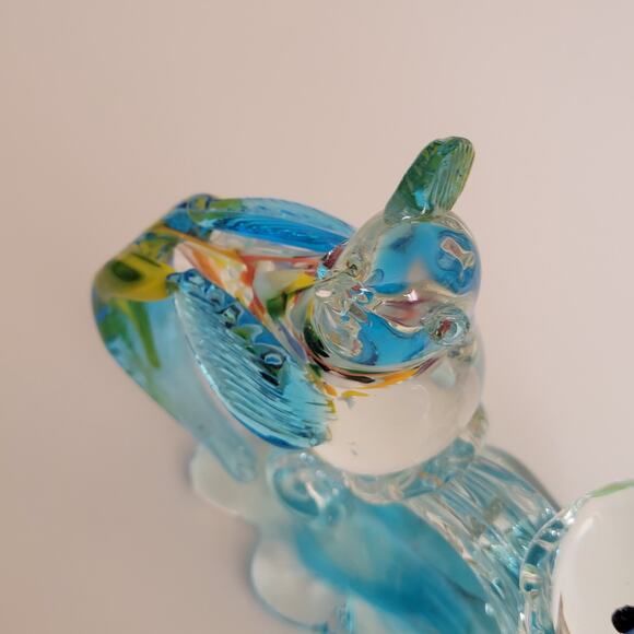 Vintage Hand Blown Tropical Bird Parrots Cockatoos on the branch Murano Style - Picture 13 of 16